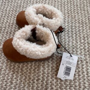 Carter's Brown Toddler Faux-Shearling Cuff Slippers